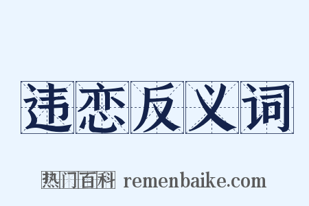 违恋反义词是什么意思的图片
